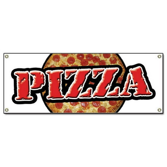 PIZZA BANNER SIGN shop place fresh hot signs