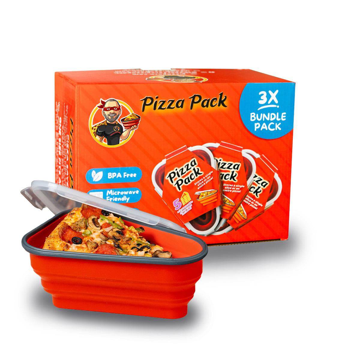 PIZZA PACK® The Reusable Pizza Storage Container with 5 Microwavable