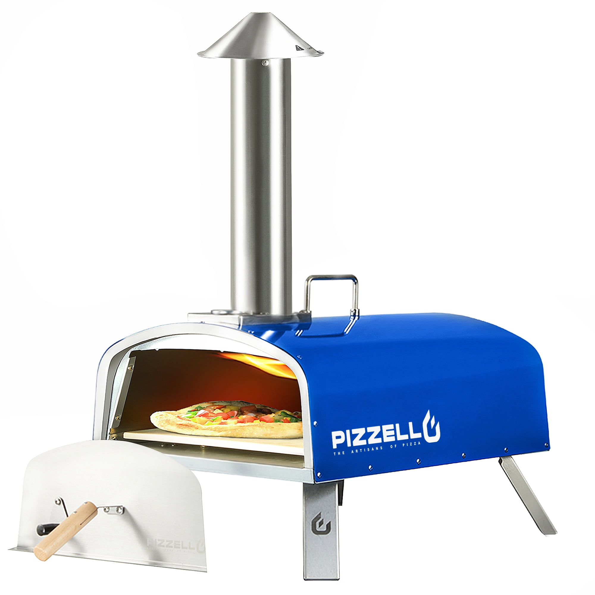PIZZELLO Outdoor Propane Pizza Oven Gas Wood 16" Pizza Maker Stove with