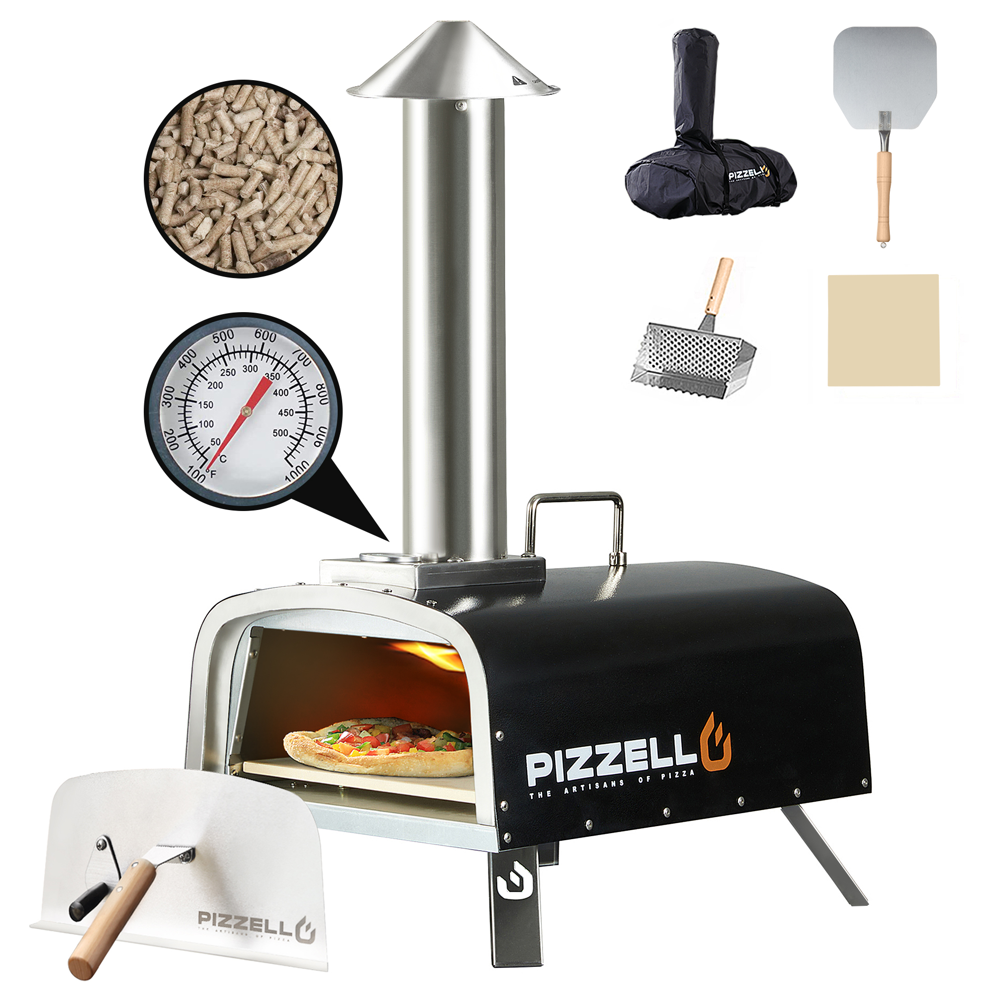 Expert Grill 15" Charcoal Pizza Oven, Black