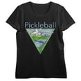 thumbnail image 1 of PIckleball Court Women's Black Short Sleeve Tee-Large, 1 of 3