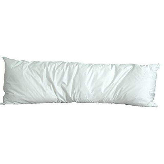 PIllowtex White Goose Down and Feather Body Pillow 20 Inches x 54