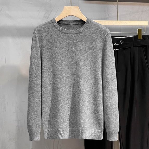 PInxai Boys Girls Pullover Tops Fall Kids Clothes Knitted Round Neck Long Sleeve Sweaters Loose Comfy Undershirts,Gray,XXXL