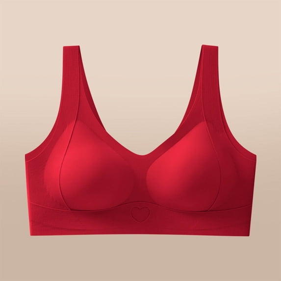 PInxai Bras for Women No Underwire Wide Straps Underwear Comfortable Breathable Basic Bralette with Support