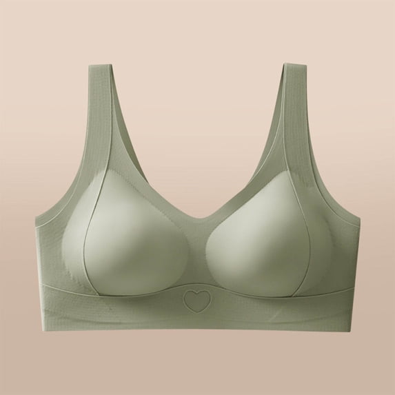 PInxai Bras for Women No Underwire Wide Straps Underwear Comfortable Breathable Basic Bralette with Support