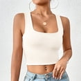 thumbnail image 1 of PInxai Crop Tops for Women Summer Square Neck Sleeveless Tank Tops Skinny Casual Athletic Yoga Gym Workout Tops, 1 of 8