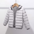 thumbnail image 1 of PInxai Fall Kids Coats Quilted Long Sleeve Hooded Casual Comfy Girls Boys Jackets Solid Color Outwear with Pockets, 1 of 3