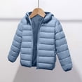 thumbnail image 1 of PInxai Fall Kids Coats Quilted Long Sleeve Hooded Casual Comfy Girls Boys Jackets Solid Color Outwear with Pockets, 1 of 3