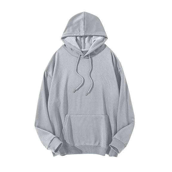 PInxai Fall Sweatshirt for Men Drawstring Drop Shoulder Pullover Hoodies Long Sleeve Loose Tops