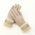 thumbnail image 1 of PInxai Gloves for Women Winter Warm Fashionable Gloves Touchscreen Outdoor Solid Color Gloves for Cold Weather,Beige,Free Size, 1 of 3