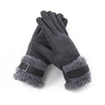 thumbnail image 1 of PInxai Gloves for Women Winter Warm Fashionable Gloves Touchscreen Outdoor Solid Color Gloves for Cold Weather,Gray,Free Size, 1 of 3