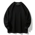thumbnail image 1 of PInxai Plus Size Mens Sweatshirts Crewneck Solid Color Long Sleeve Shirts Fall Fashion Casual Pullover, 1 of 8