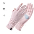 thumbnail image 1 of PInxai Summer Gloves for Women Cycling Gloves Sports Solid Color Outdoor Hiking Sun Protection Touchscreen Gloves,Pink,Free Size, 1 of 8