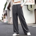 thumbnail image 1 of PInxai Sweatpants for Women Drawstring Elastic Waisted Loose Casual Workout Pants Comfy Trousers with Pockets,Dark Gray,L, 1 of 6