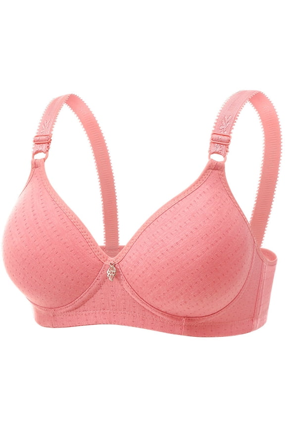 Wireless Bras for Women Adjustable Straps Comfy Bralettes Quickly Dry Stretchy Push up Bras with Support,Watermelon Red,36