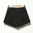 thumbnail image 1 of PInxai Womens Jean Shorts Plus Size Mid Waisted Denim Shorts Loose Hole Ripped Streetwear Shorts with Pockets, 1 of 3