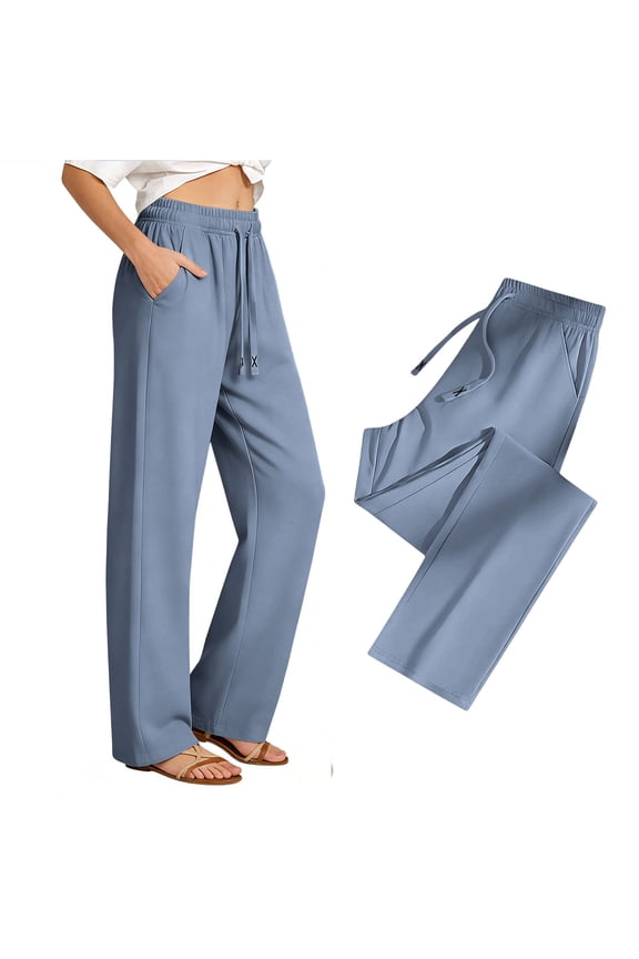 Womens Pants Drawstring Elastic Waisted Workout Pants Casual Loose Fitting Running Climbing Athletic Trackpants with Pockets