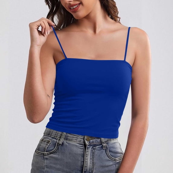 PInxai Workout Tank Tops Woman with Built in Bras Spaghetti Straps Skinny Athletic Crop Tops Backless Breathable Yoga Tops