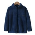 thumbnail image 1 of PInxai Zip up Jackets for Girls Boys No Hood Long Sleeve Fleece Lined Fuzzy Outwear Casual Stand Collar Coats, 1 of 3
