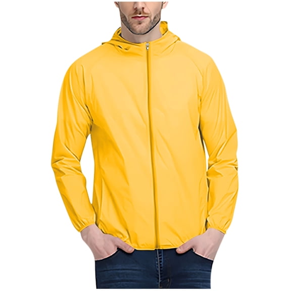 PInxai Zip up Jackets for Men Plus Size Sun Protective Long Sleeve Lightweight Loose Jackets Tops