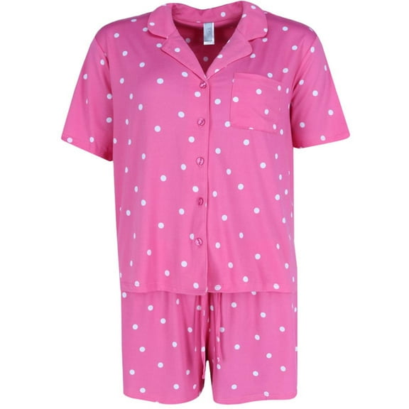 PJ Couture  Button Down Notch Collar Short Set (Women)