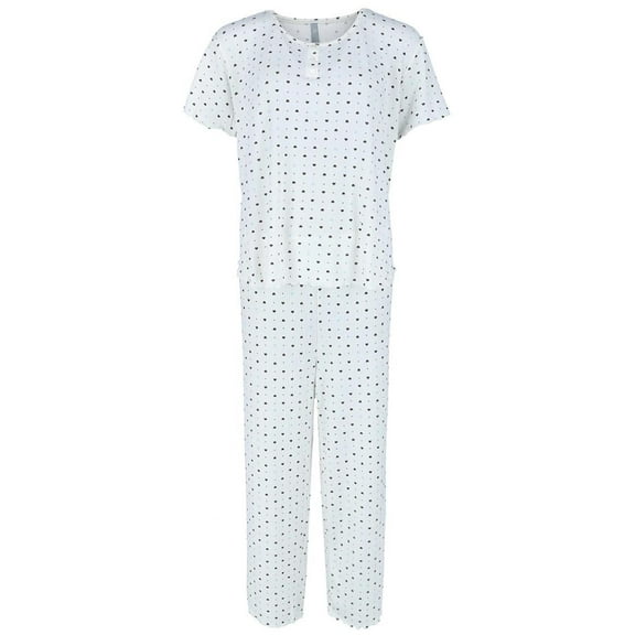 PJ Couture  Hearts Short Sleeve Capri Set (Women's Plus)