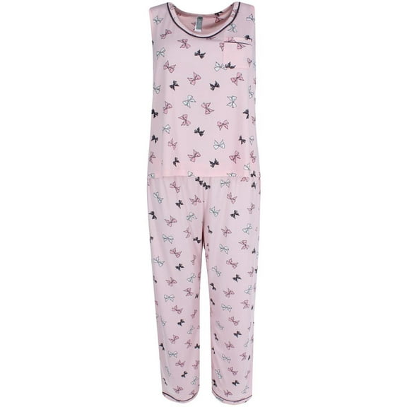 PJ Couture  Sleeveless Matching Capri Pajama Set (Women)