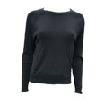 thumbnail image 1 of PJ Harlow Becca Long Sleeve Semi Crop Rib Sweatshirt with Satin Trimed Pockets, 1 of 1
