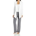 thumbnail image 1 of PJ Harlow Shelby Rib Knit Cardigan With Satin Trim (Pearl, XS), 1 of 1