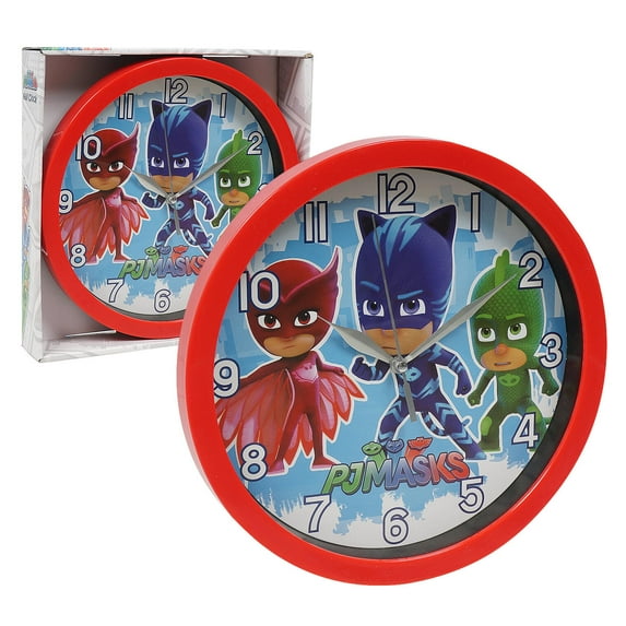 4SGM PJ Masks 10" Round Wall Clock Standard, Multicolor