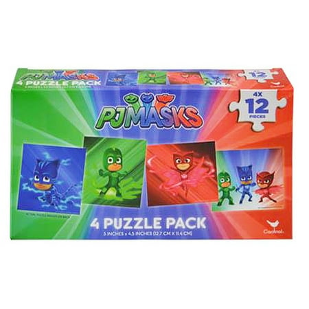 PJ Masks 30362110 4 Puzzle Pack Each - 12 Piece