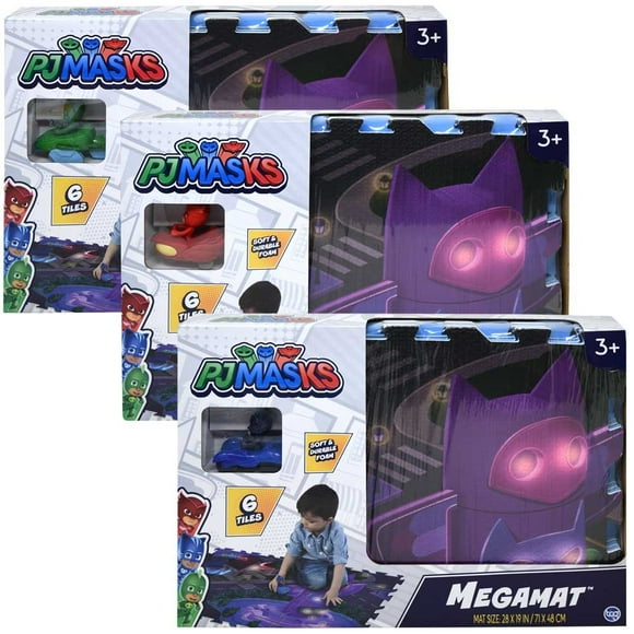 PJ Masks 6pc Tile Mega Mat- 3 BOX
