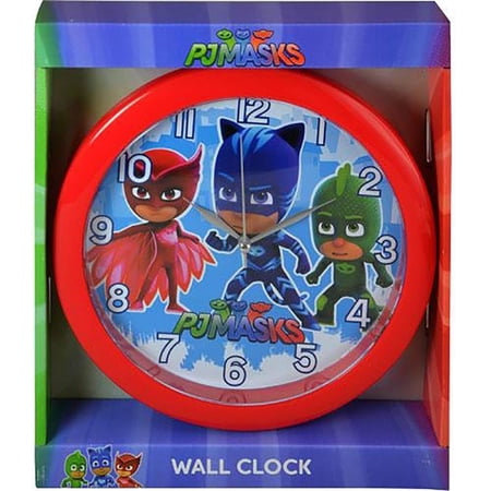 PJ Masks 10" Round Wall Clock in Open Window Box