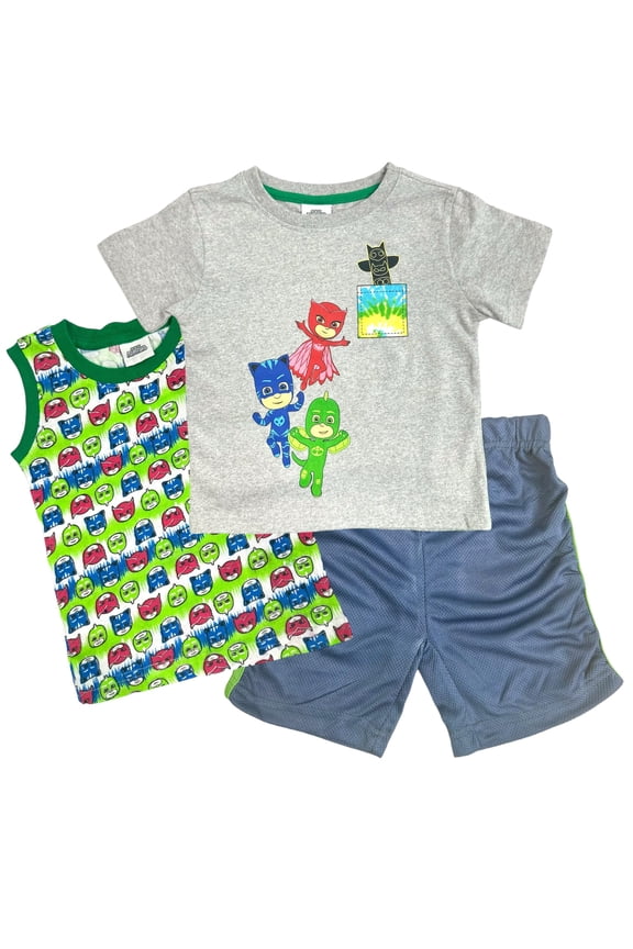 Boys' 3 Piece Short Set (Toddler/Kid), Green, 3T