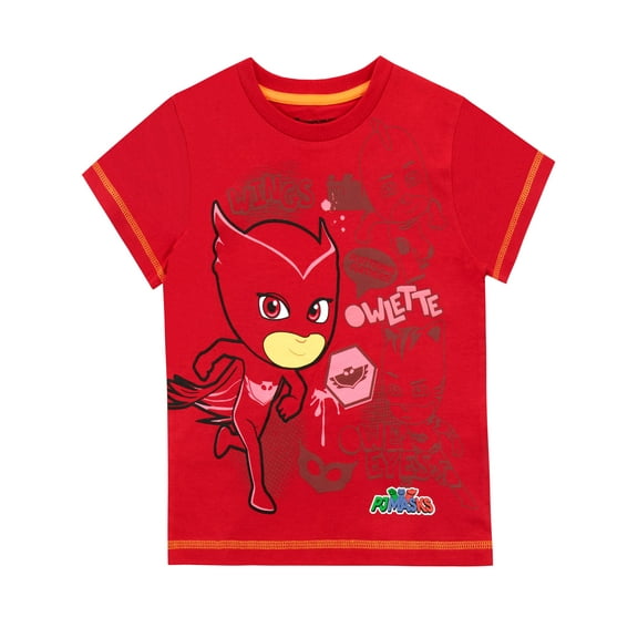 PJ Masks Boys Short Sleeve Owlette T-Shirt Sizes 4-10