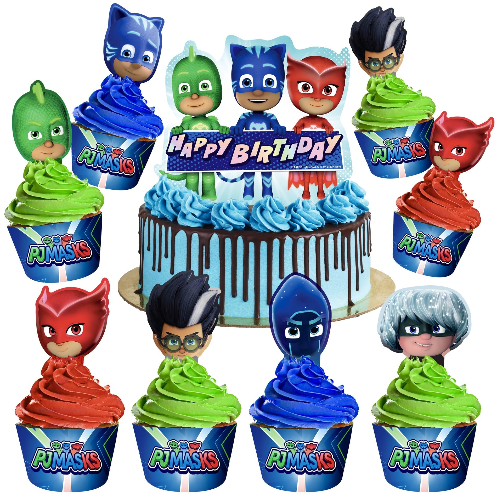 PJ Masks Cake Topper & PJ Masks Cupcake Toppers Kit