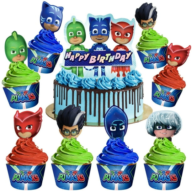 PJ Masks Cake Topper & PJ Masks Cupcake Toppers Kit