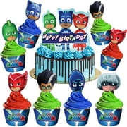 PJ Masks Cake Topper & PJ Masks Cupcake Toppers Kit