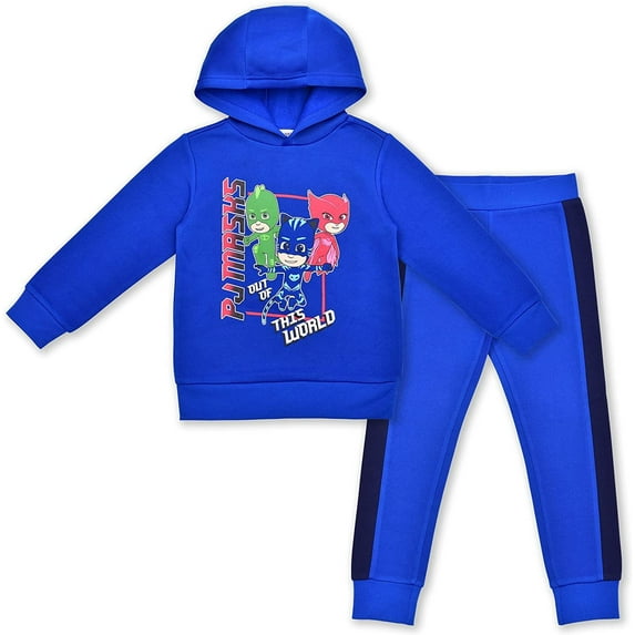PJ Masks Catboy, Gekko and Owlette Boys 2 Piece Hoodie and Jogger Set, 4-7