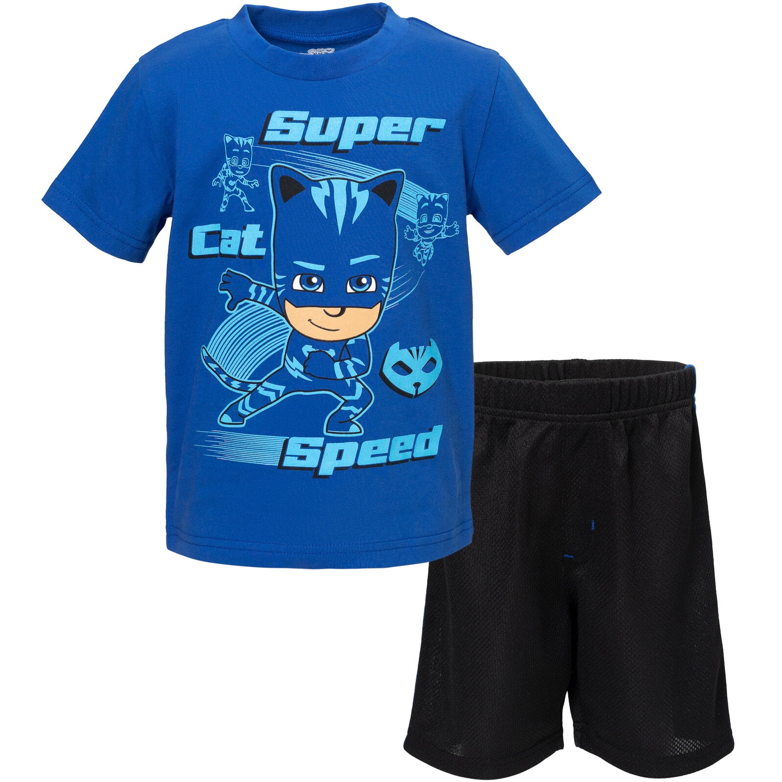 PJ Masks Catboy Little Boys T-Shirt and Mesh Shorts Outfit Set Toddler ...
