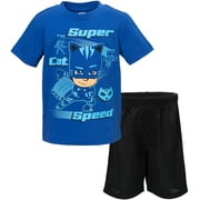 PJ Masks Catboy Little Boys T-Shirt and Mesh Shorts Outfit Set Toddler to Big Kid