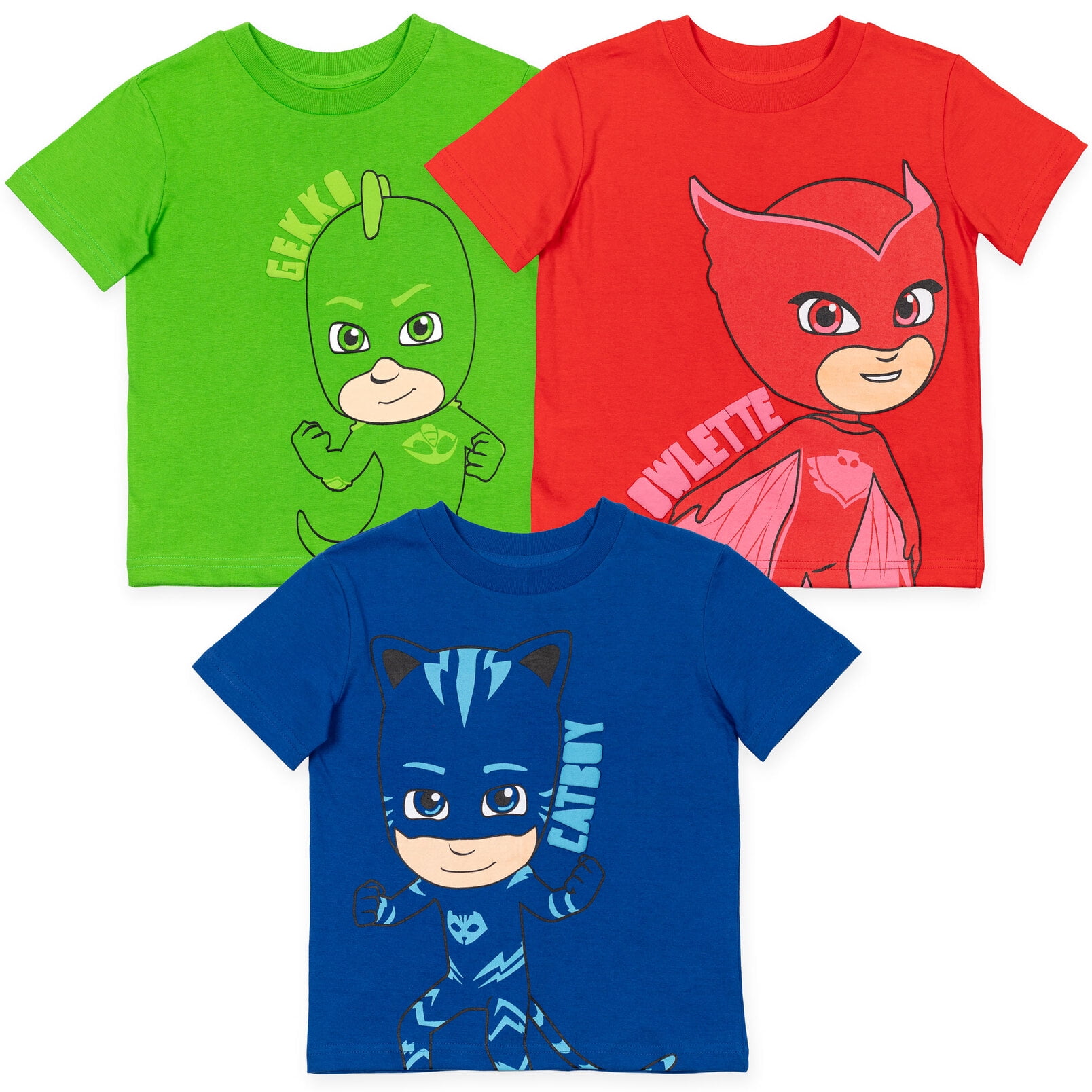 PJMASKS Toddler Boys 3 Pack Tees Multi c 4T 並行輸入 PJ Masks - Brandclub - Disney PJ Masks Owlette; Catboy; Gekko