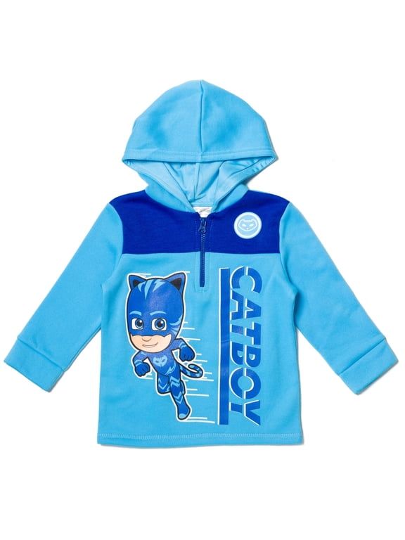 Catboy Toddler Boys Fleece Half Zip Hoodie Toddler to Little Kid
