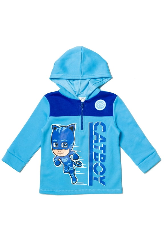 Catboy Toddler Boys Fleece Half Zip Hoodie Toddler to Little Kid