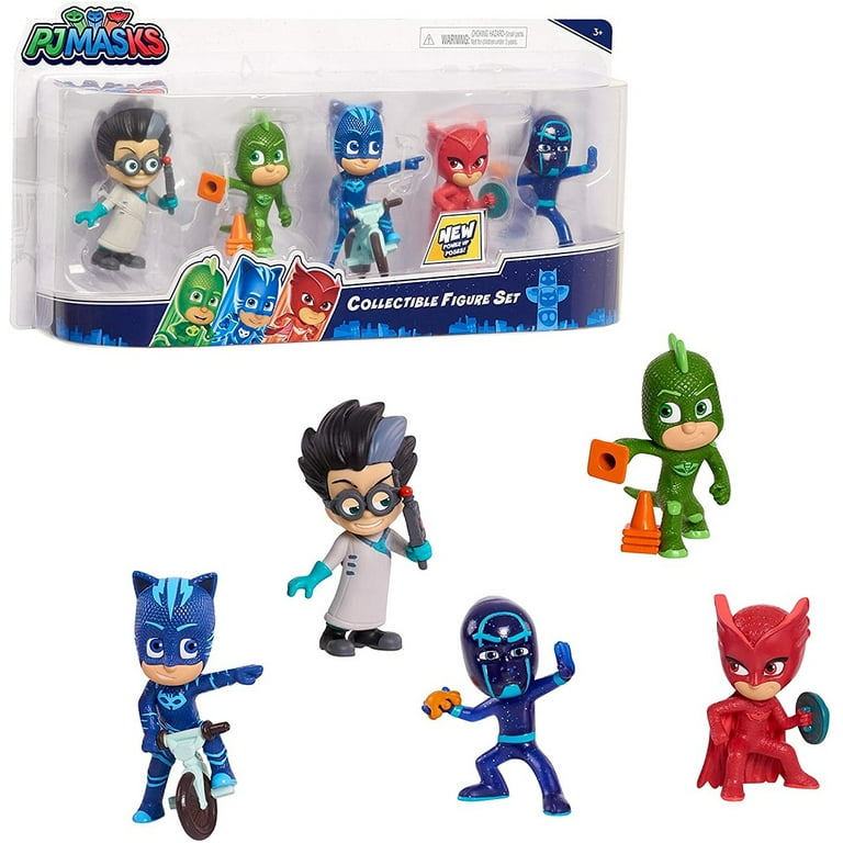PJ Masks Collectible 5-Piece Figure Set,Catboy, Owlette, Gekko