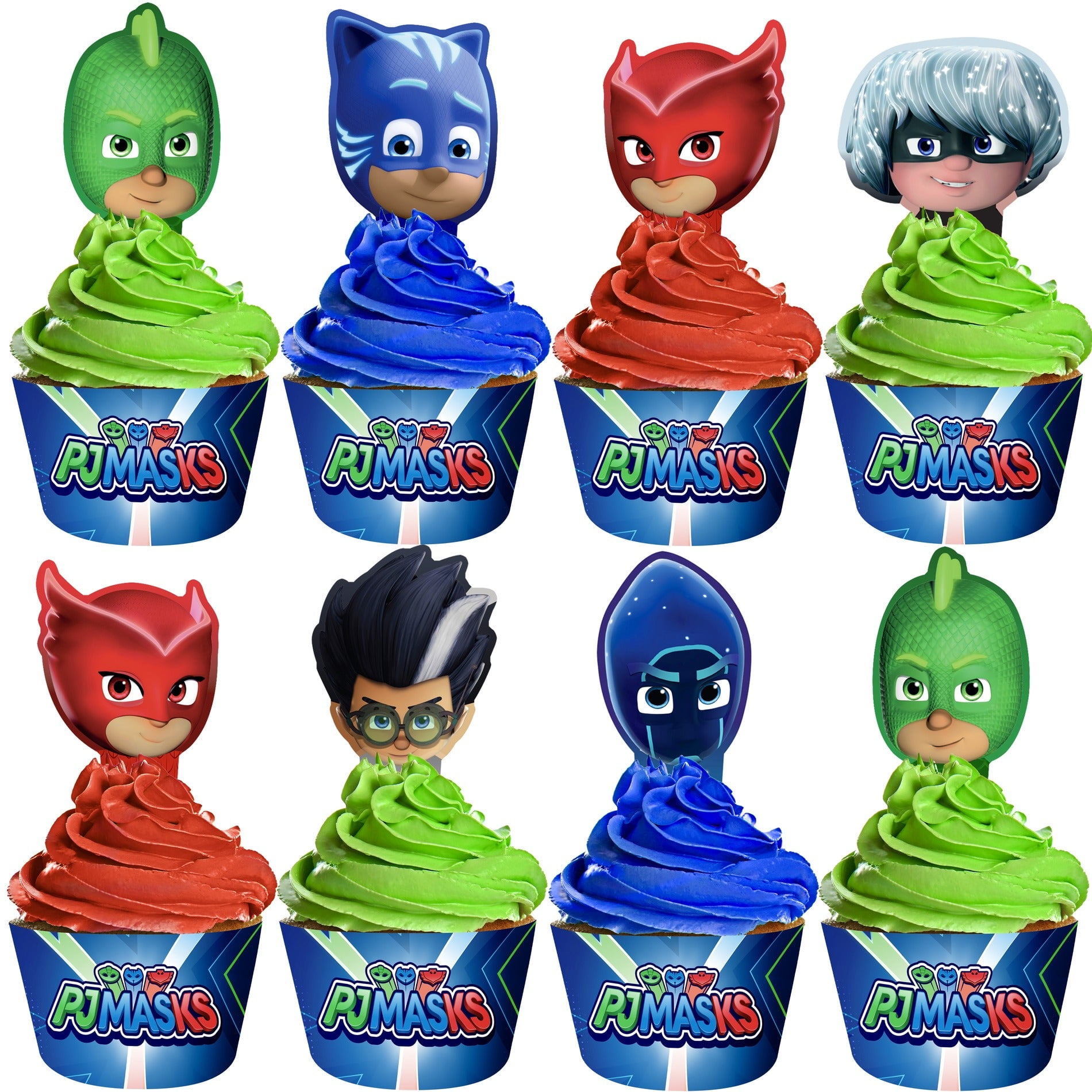 PJ Masks Cupcake Toppers &amp; PJ Masks Cupcake Wrappers - Walmart.com