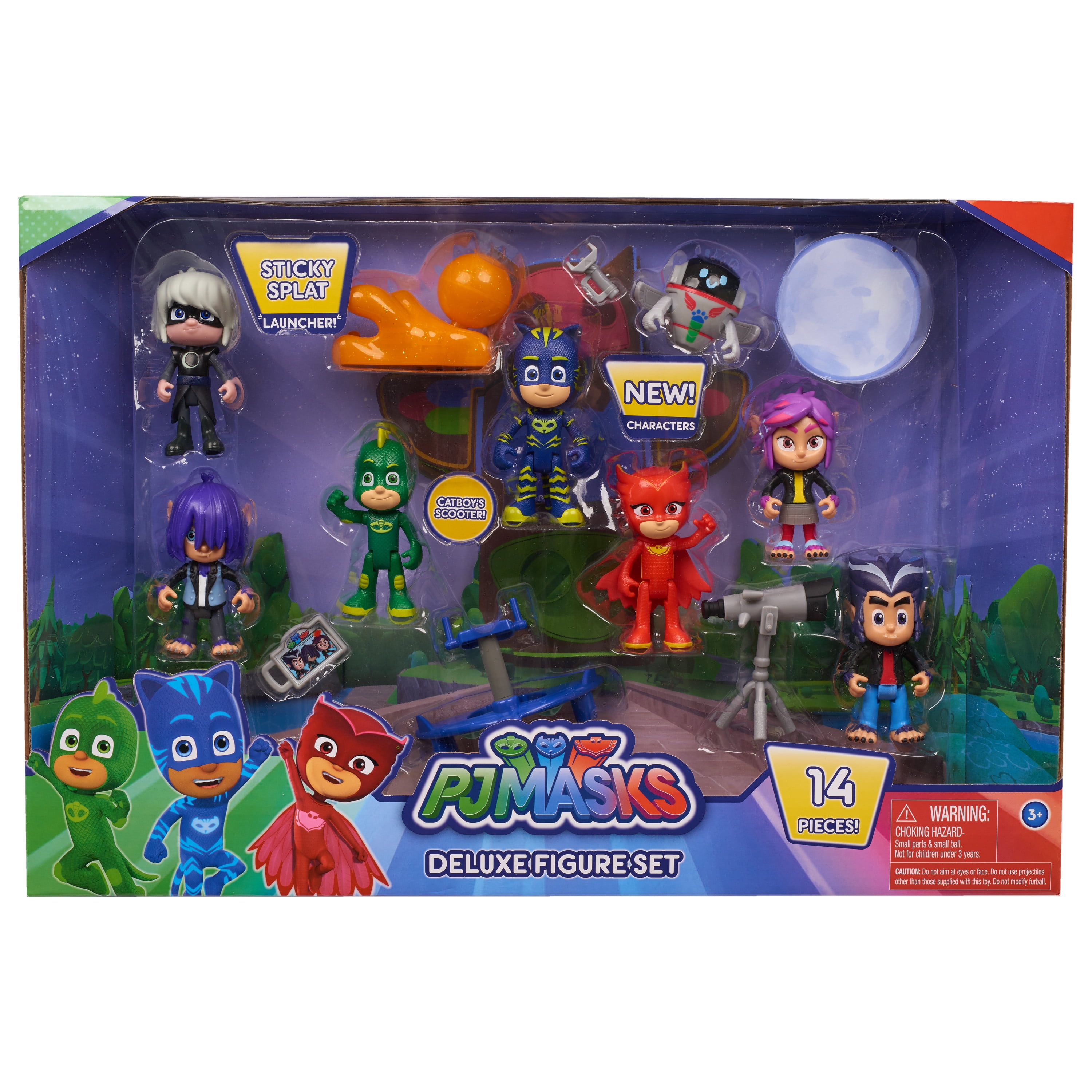 PJ Masks Deluxe Figure Set, 17 Pieces for PJ Masks Toys and Playsets, Kids  Toys for Ages 3 Up, Gifts and Presents