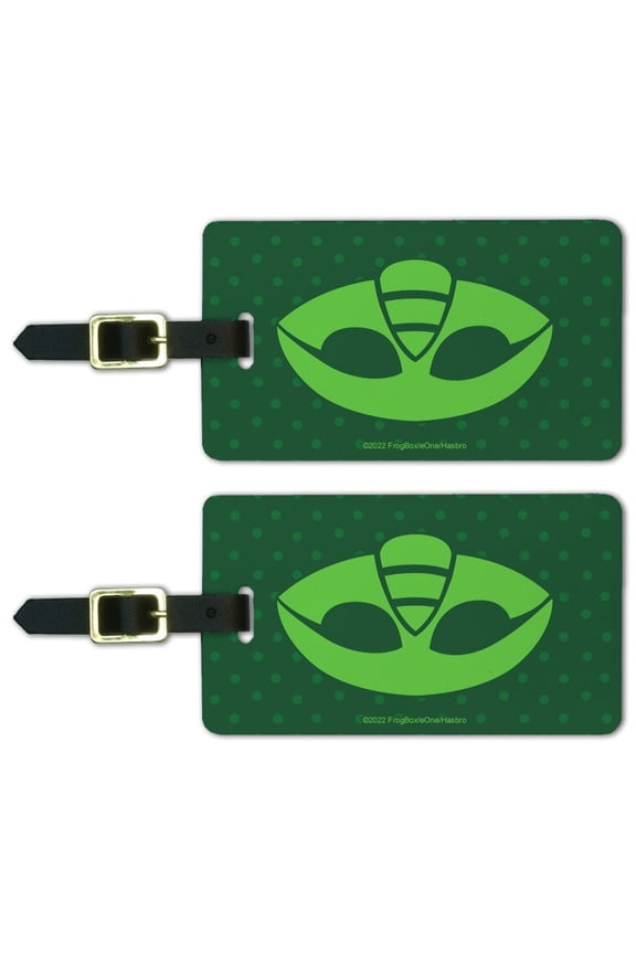 PJ Masks Gekko Logo Luggage ID Tags Suitcase Carry-On Cards - Set of 2