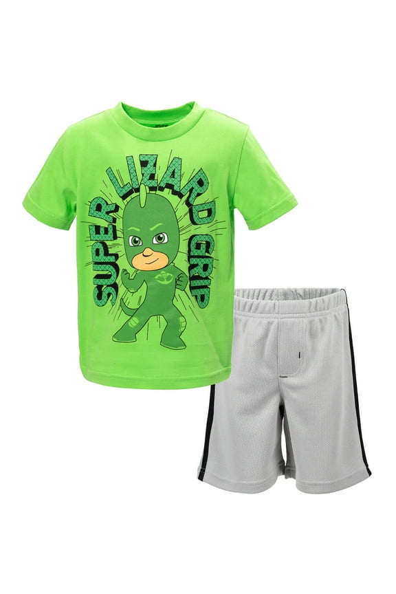 Gekko Toddler Boys T-Shirt and Mesh Shorts Outfit Set Toddler to Big Kid
