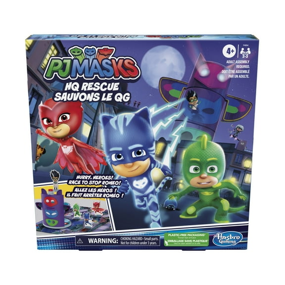 PJ Masks HQ Rescue Kids Board Game, Preschool Board Games, Includes 3D Plastic Tower
